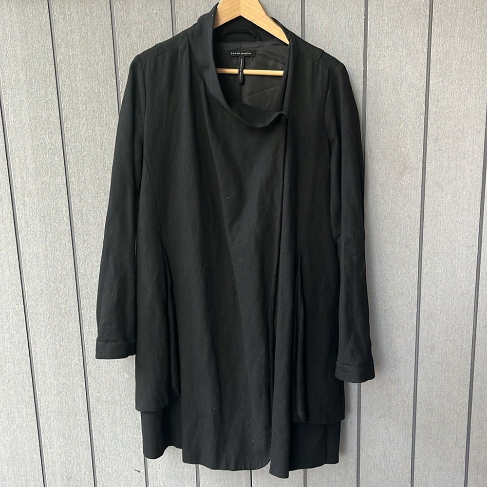 SARAH PACINI black wool blend jacket, size 0/XS - Picture 2 of 13